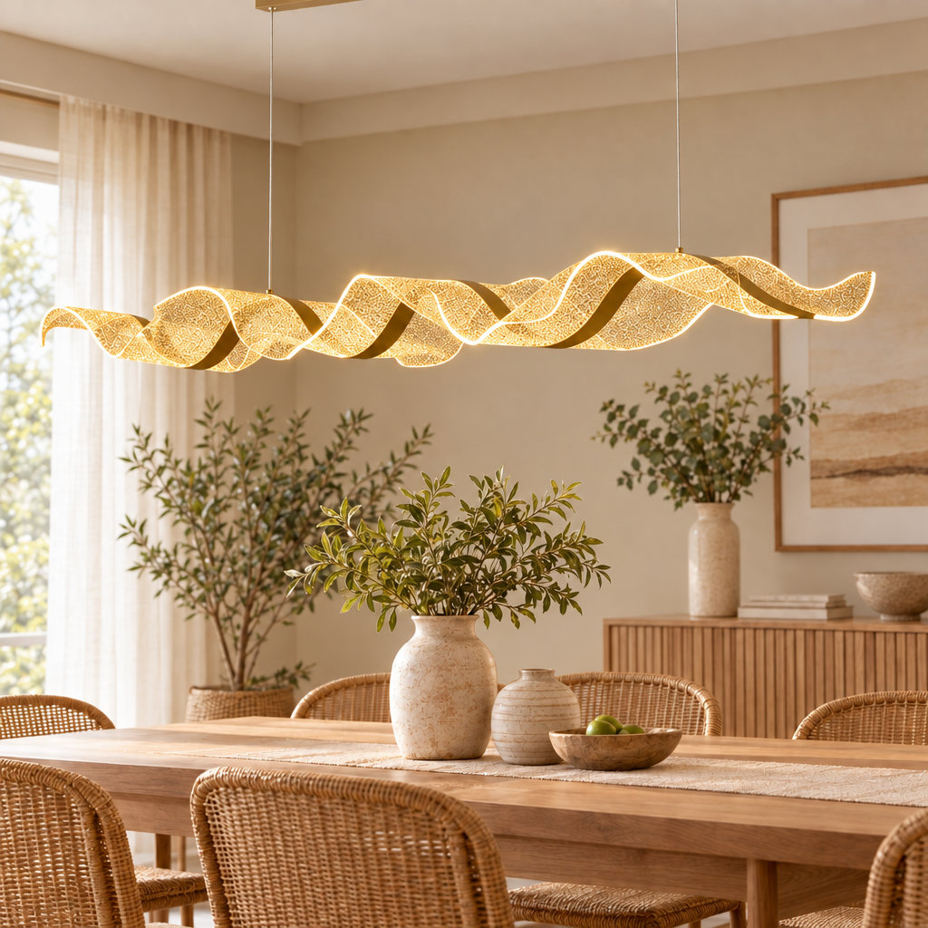 Modern home decor led lights pendant light lamps for living room Chand in gold