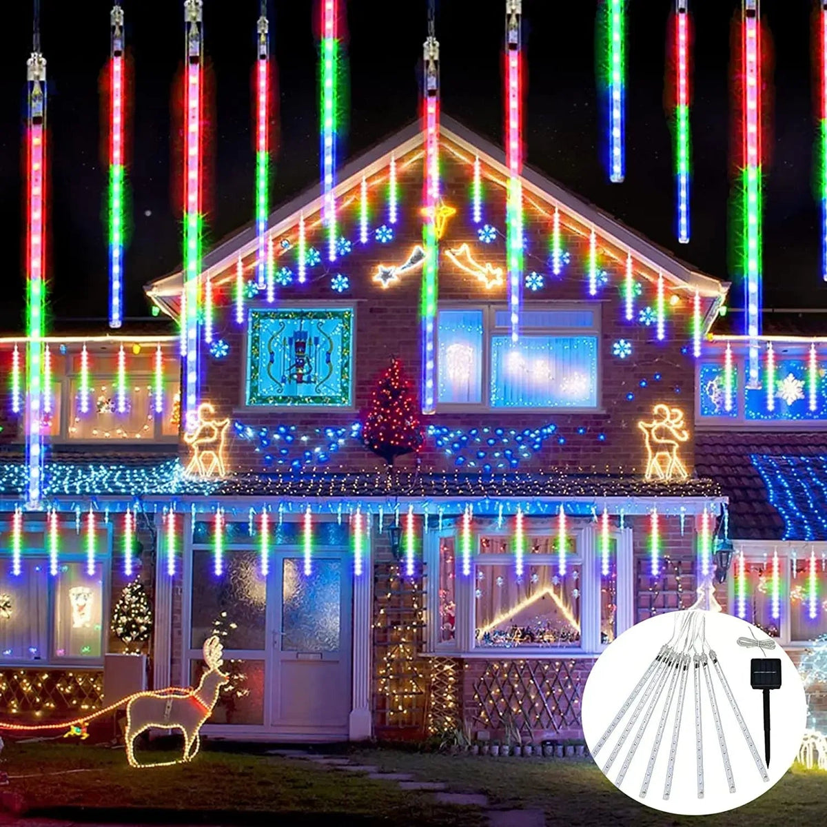 Solar Meteor Shower Lights, multicolor