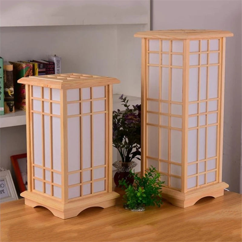 Japanese Tatami Wooden Floor Lamp