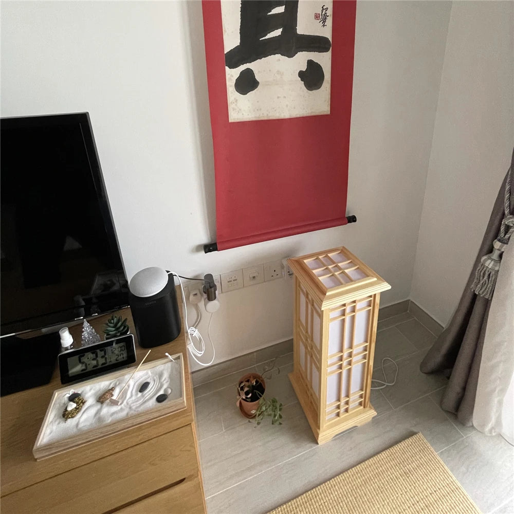 Japanese Tatami Wooden Floor Lamp