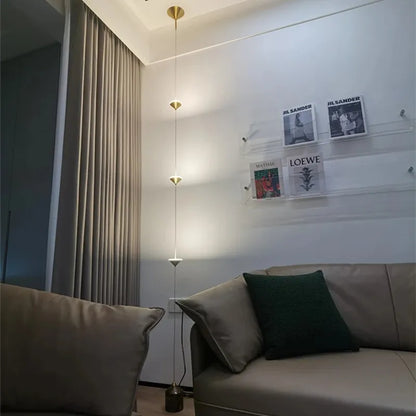 LED Corner Floor Lamp – Minimalist Up and Down Standing Lamp, Black or Gold Modern Floor Lamp with Touch Switch, Plug-In or Hardwired, 1-3 Heads