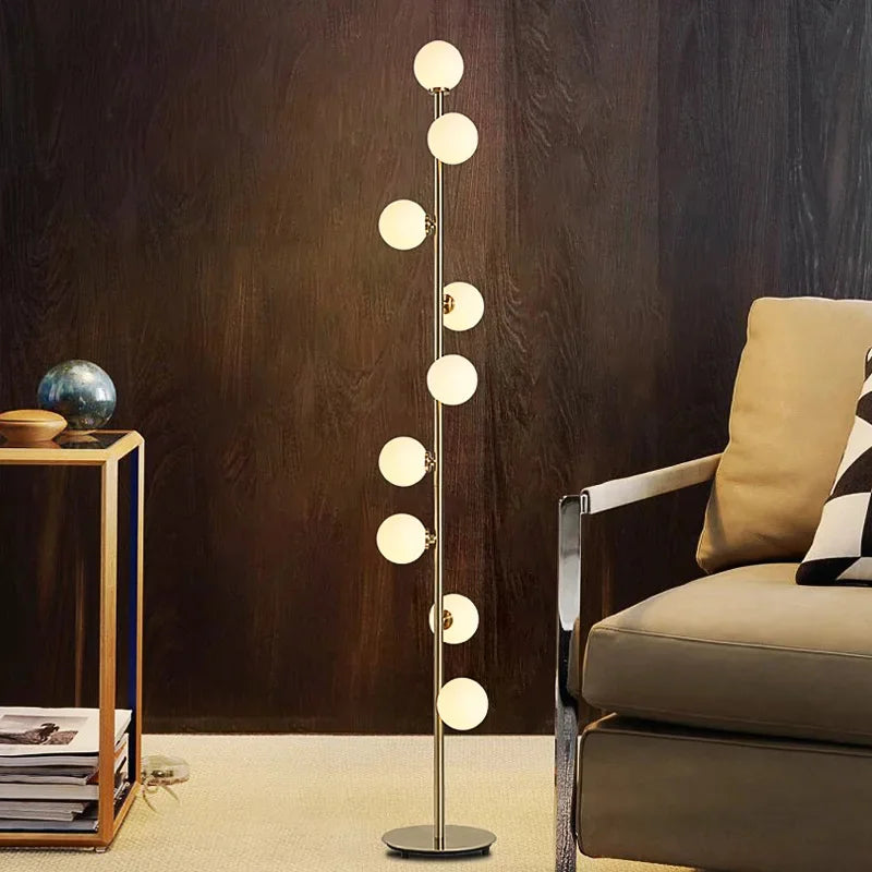Magic Bean Glass Ball 9-Head Floor Lamp