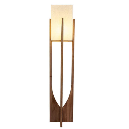 Solid Wood Floor Lamp – Nordic Walnut or Natural Wood Standing Lamp, Japandi Bedside Table Lamp for Living Room & Bedroom, 53cm, 82cm or 145cm