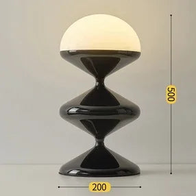 Stacked Glass Globe Floor Lamp – Gourd Glass Lamp in Black or White, 121cm Floor Lamp or 50cm Bedside Table Lamp, Tricolour or Remote Dimmable