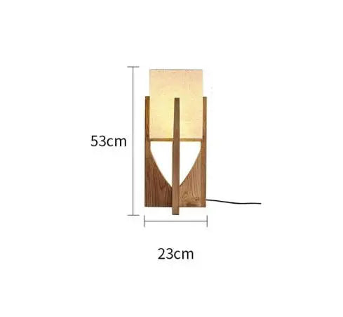 Solid Wood Floor Lamp – Nordic Walnut or Natural Wood Standing Lamp, Japandi Bedside Table Lamp for Living Room & Bedroom, 53cm, 82cm or 145cm