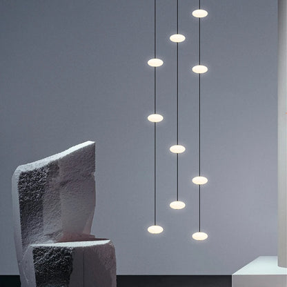 LED Staircase Chandelier – Modern Long Pendant Light for High Ceilings, Multi-Head Acrylic Stairwell Chandelier for Foyer, Entryway & Living Room