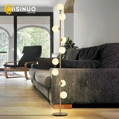 Magic Bean Glass Ball 9-Head Floor Lamp