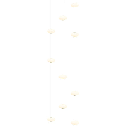LED Staircase Chandelier – Modern Long Pendant Light for High Ceilings, Multi-Head Acrylic Stairwell Chandelier for Foyer, Entryway & Living Room