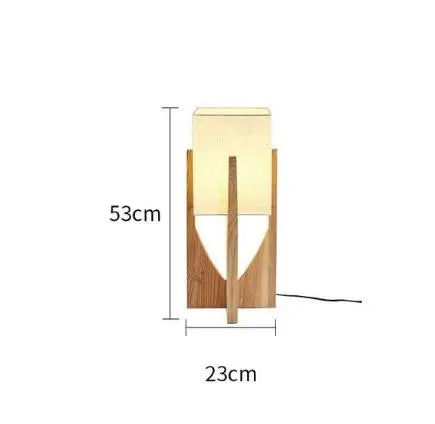 Solid Wood Floor Lamp – Nordic Walnut or Natural Wood Standing Lamp, Japandi Bedside Table Lamp for Living Room & Bedroom, 53cm, 82cm or 145cm