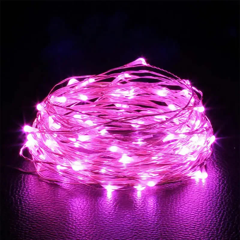 Battery Operated Fairy Lights – Mini LED String Lights, 1 m to 10 m in Warm White, Pink, Blue & Multicolour for Bedroom, Christmas & Wedding