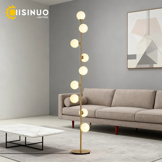 Magic Bean Glass Ball 9-Head Floor Lamp