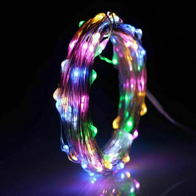 Battery Operated Fairy Lights – Mini LED String Lights, 1 m to 10 m in Warm White, Pink, Blue & Multicolour for Bedroom, Christmas & Wedding