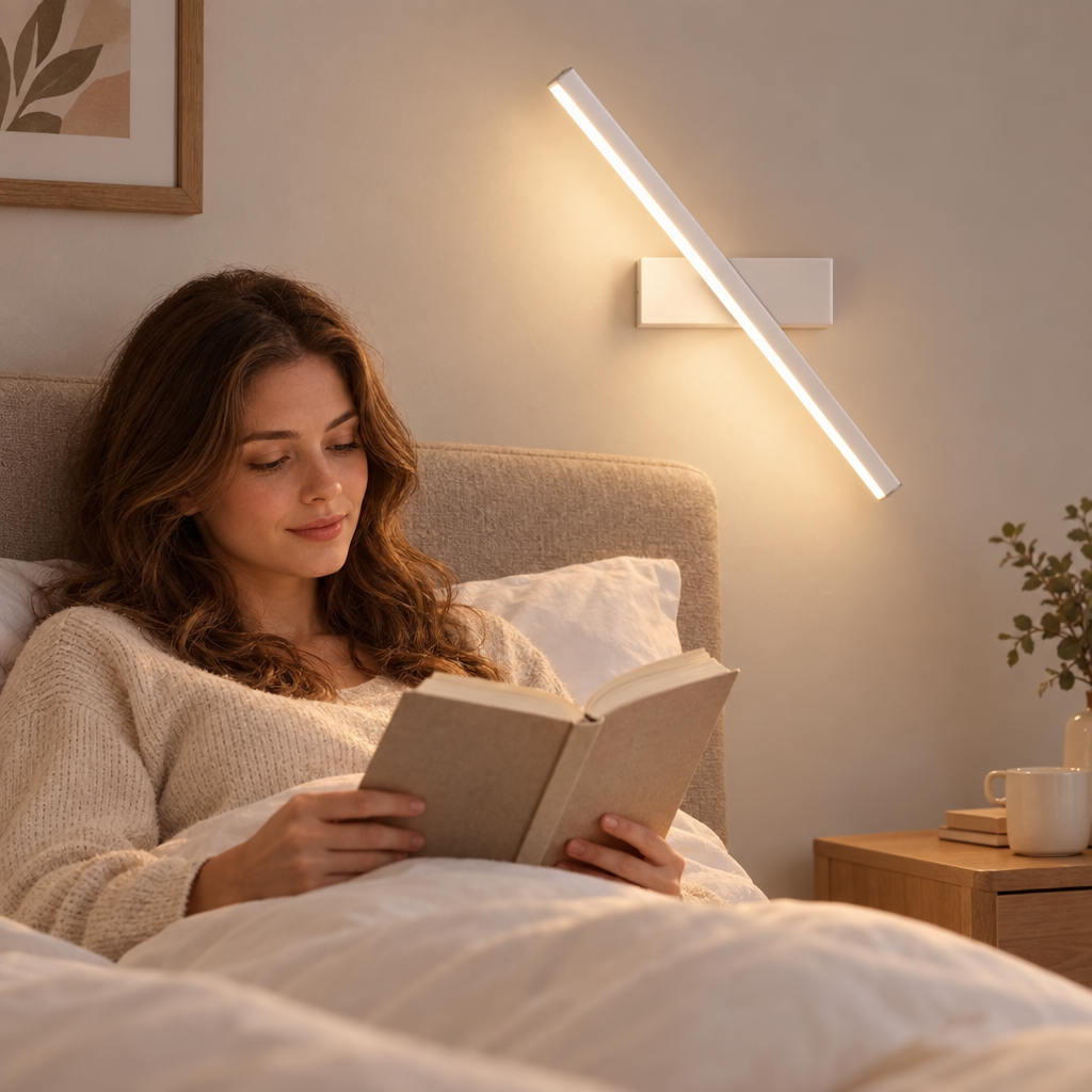 DAMIASMIL LED Wall Light Hardwares Modern Rotatable Bathroom Makeup Mi in use, lifestyle photo