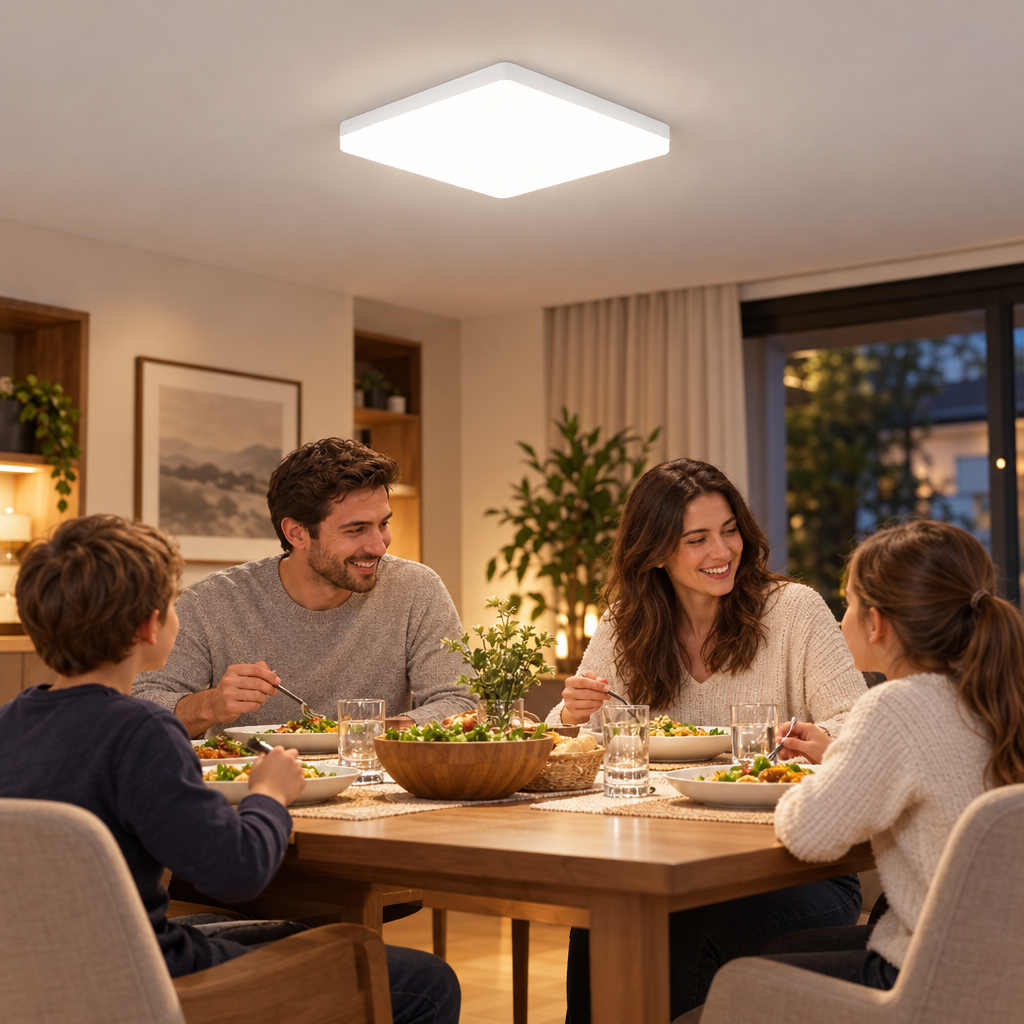 LED Ceiling Lights Square Neutral Light 16W 34W Interior Home Decor Si in use, lifestyle photo