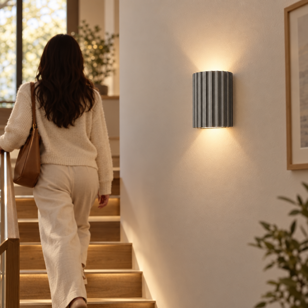 Nordic Modern Resin Wall Lamp Indoor Wall Lighting Bedroom Bedside Lam in use, lifestyle photo