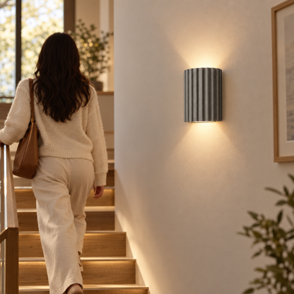 Nordic Modern Resin Wall Lamp Indoor Wall Lighting Bedroom Bedside Lam in use, lifestyle photo