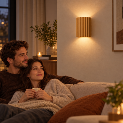 Nordic Modern Resin Wall Lamp Indoor Wall Lighting Bedroom Bedside Lam in use, lifestyle photo