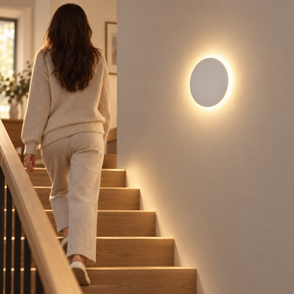 LED Round Wall Lamps Lighting Touch Switch Porch Sensor Interior Moder in use, lifestyle photo