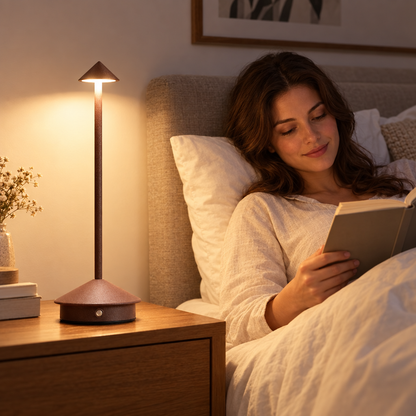 GGbingo Rechargeable LED Table Light Wireless Desk Night Bedside Lamp  in use, lifestyle photo