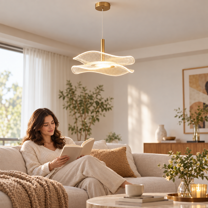 Nordic Hanging Lamp LED Pendant Lights Fixture Indoor Lighting Dining  in use, lifestyle photo