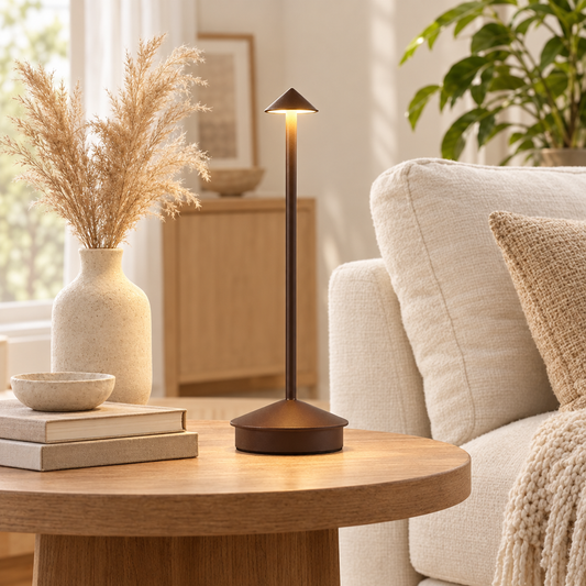 GGbingo Rechargeable LED Table Light Wireless Desk Night Bedside Lamp styled in a home setting