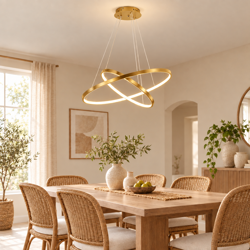 Nordic Modern LED Ceiling Chandeliers Minimalism Ring Chandelier For L in gold