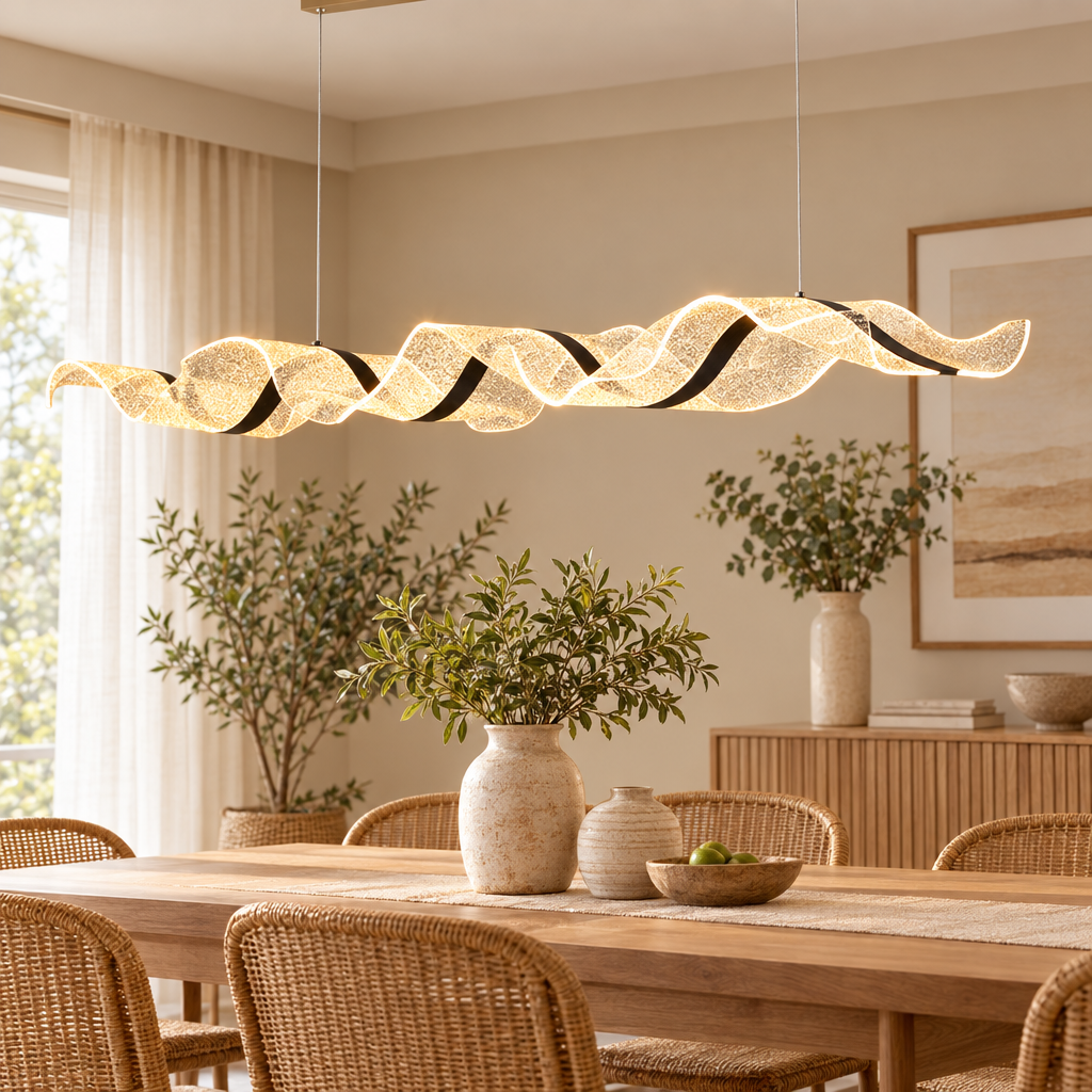 Modern home decor led lights pendant light lamps for living room Chand styled in a home setting