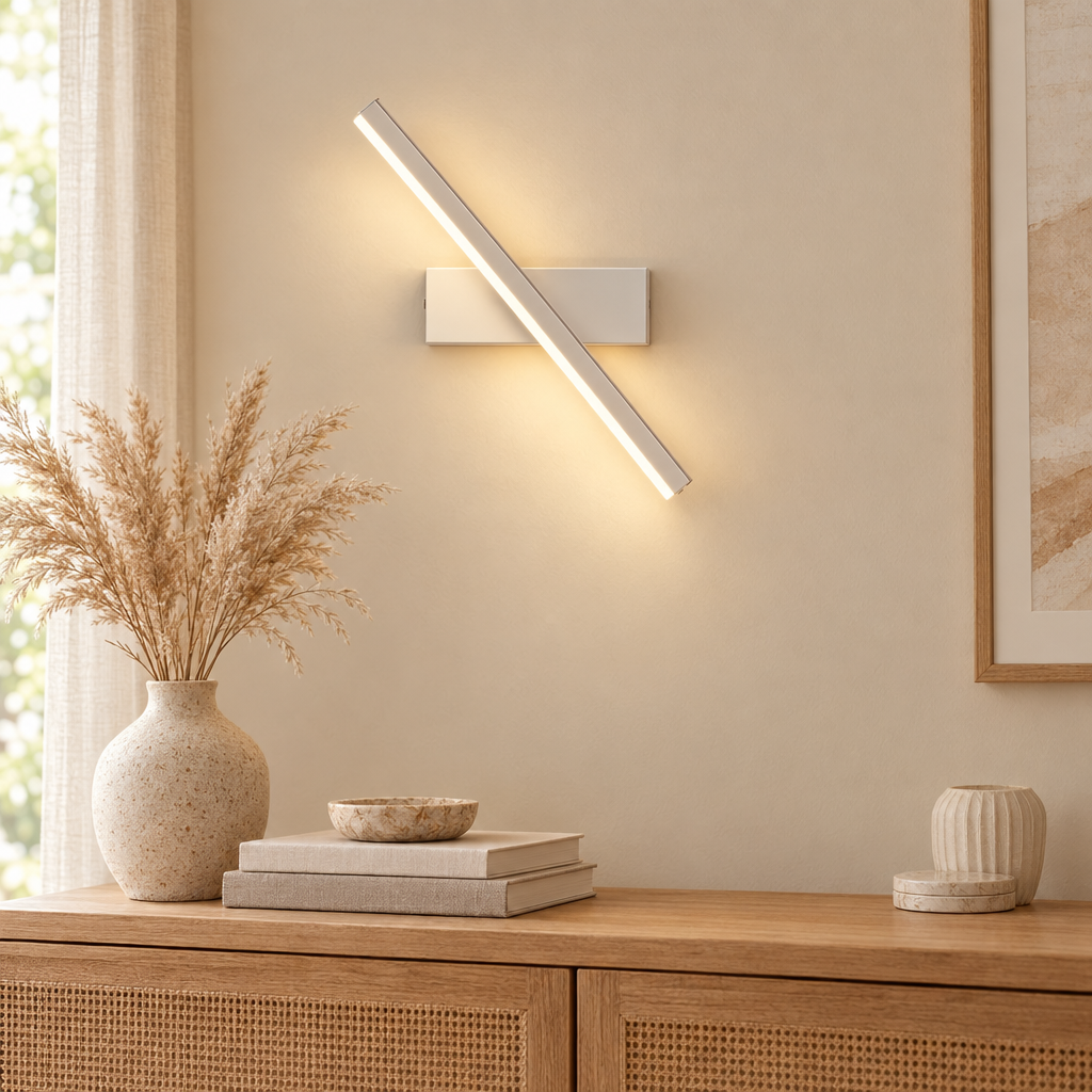 DAMIASMIL LED Wall Light Hardwares Modern Rotatable Bathroom Makeup Mi styled in a home setting