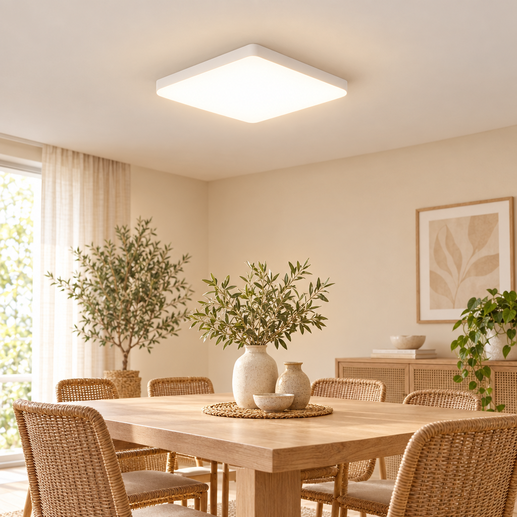 LED Ceiling Lights Square Neutral Light 16W 34W Interior Home Decor Si styled in a home setting
