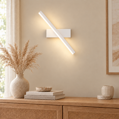 DAMIASMIL LED Wall Light Hardwares Modern Rotatable Bathroom Makeup Mi in white