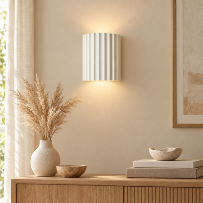 Nordic Modern Resin Wall Lamp Indoor Wall Lighting Bedroom Bedside Lam styled in a home setting