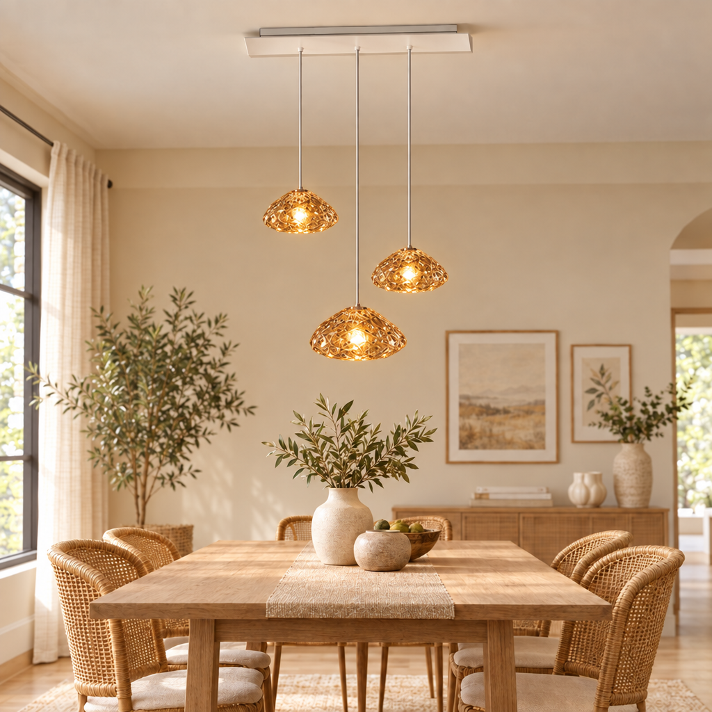 Modern dine dining room Pendant lights indoor lighting Ceiling lamp ha in amber