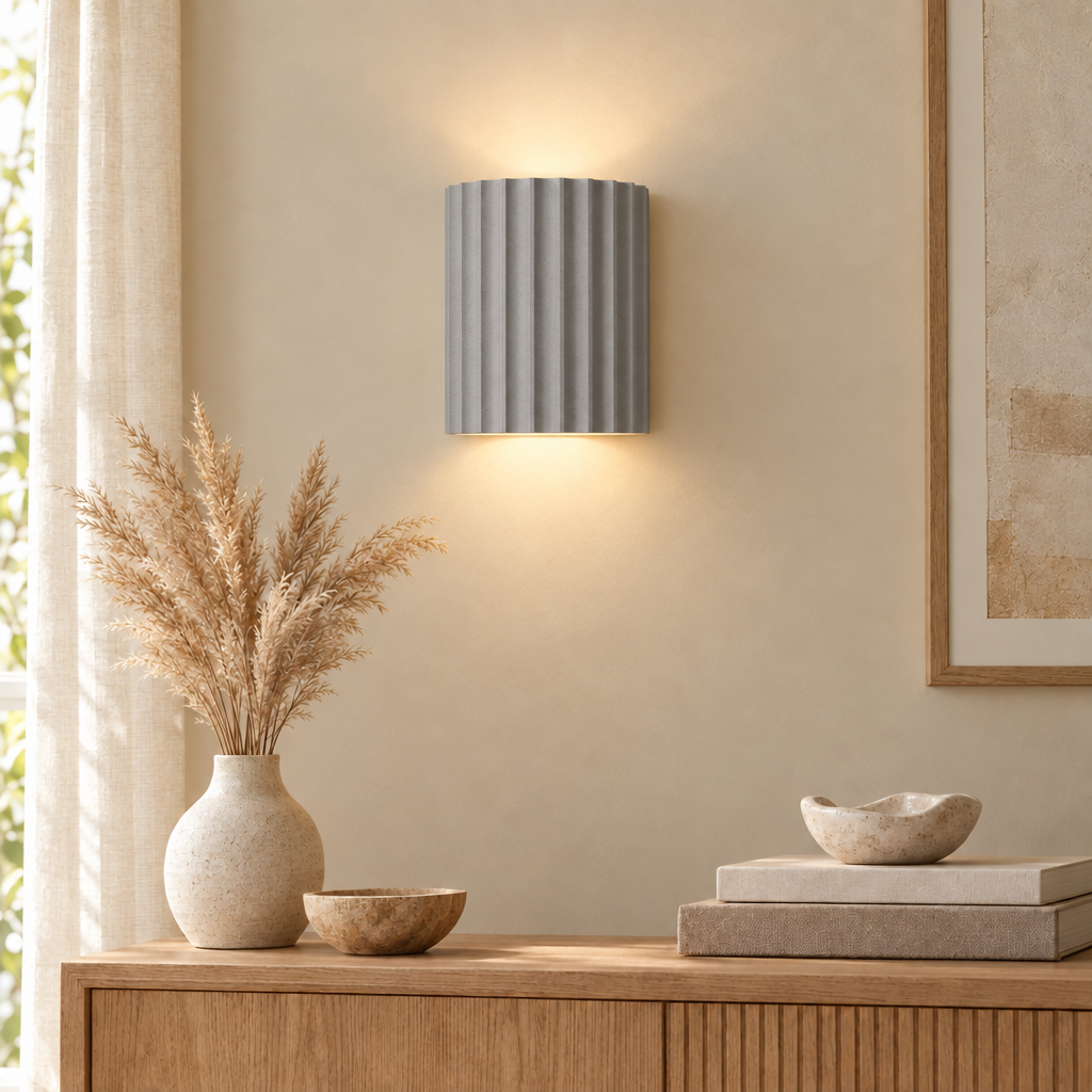 Nordic Modern Resin Wall Lamp Indoor Wall Lighting Bedroom Bedside Lam in gray
