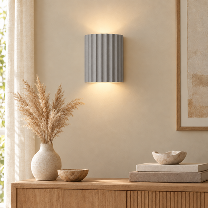 Nordic Modern Resin Wall Lamp Indoor Wall Lighting Bedroom Bedside Lam in gray