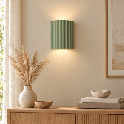 Nordic Modern Resin Wall Lamp Indoor Wall Lighting Bedroom Bedside Lam in green