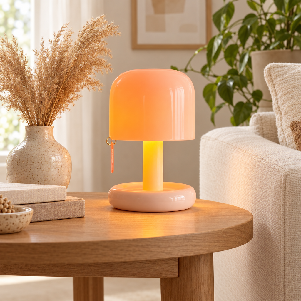 Sunset LED Table Lamp styled in a home setting
