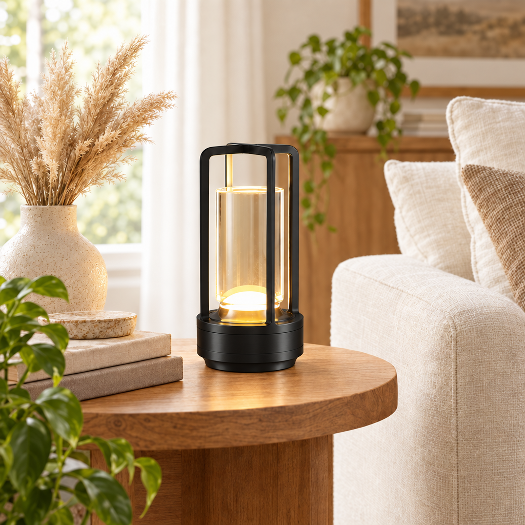 GGbingo Cordless Led Table Lamp Mood Desk Lamps Outdoor Camping Atmosp in black