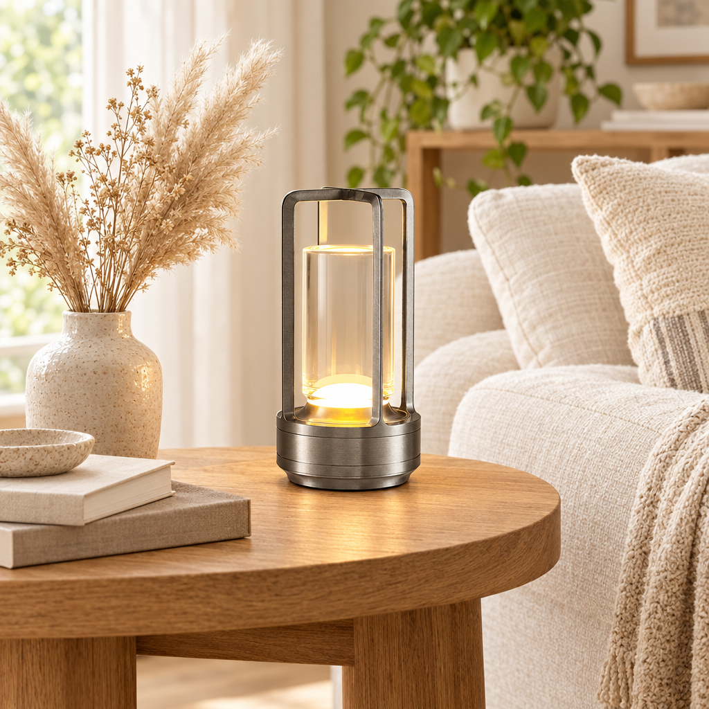 GGbingo Nightlight Rechargeable Led Cordless Table Lamp Desk Lamps Cam styled in a home setting