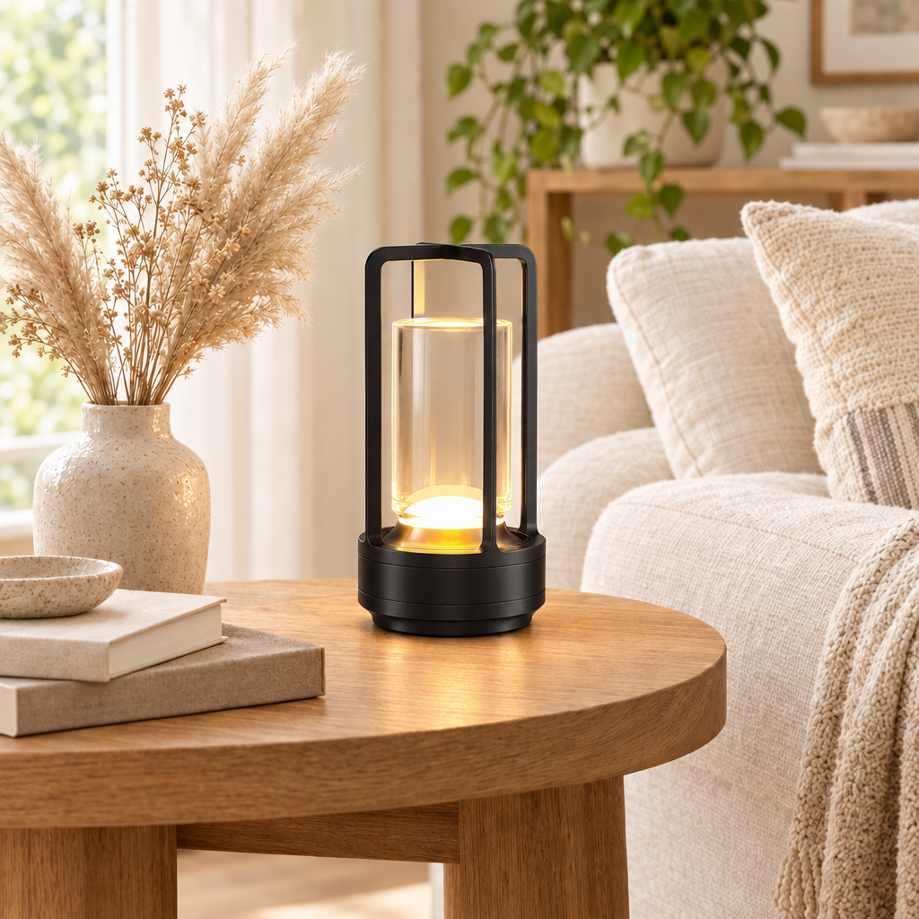 GGbingo Nightlight Rechargeable Led Cordless Table Lamp Desk Lamps Cam in black