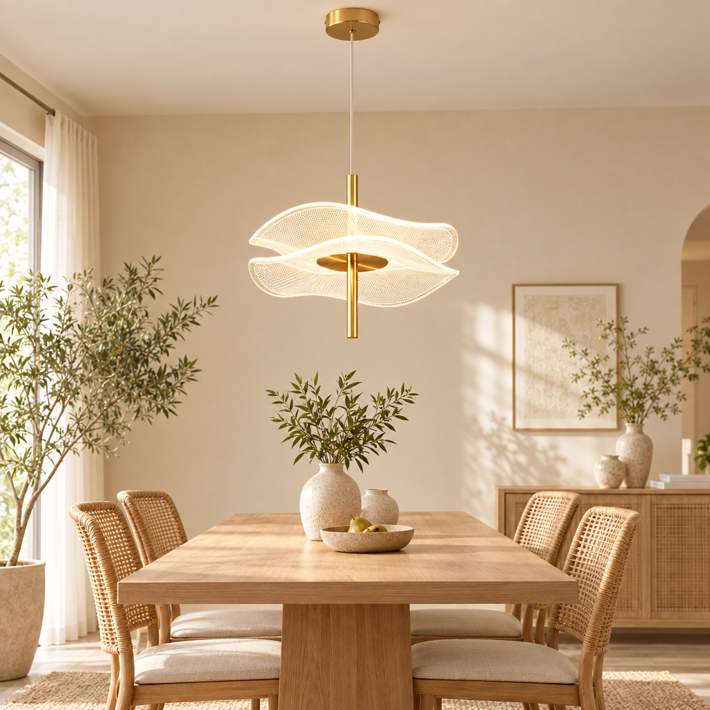 Nordic Hanging Lamp LED Pendant Lights Fixture Indoor Lighting Dining styled in a home setting