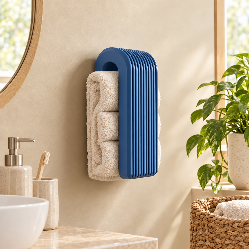 Auto-locking Towel Hanger in blue