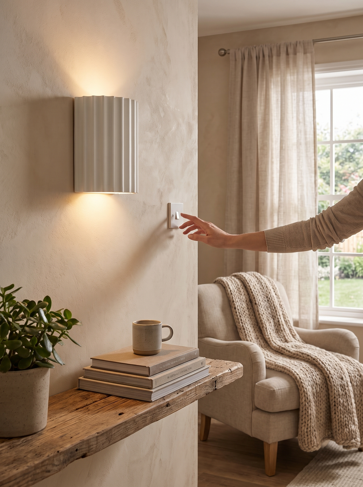 Nordic Resin Wall Lamp in a lifestyle setting: Nordic Simplicity