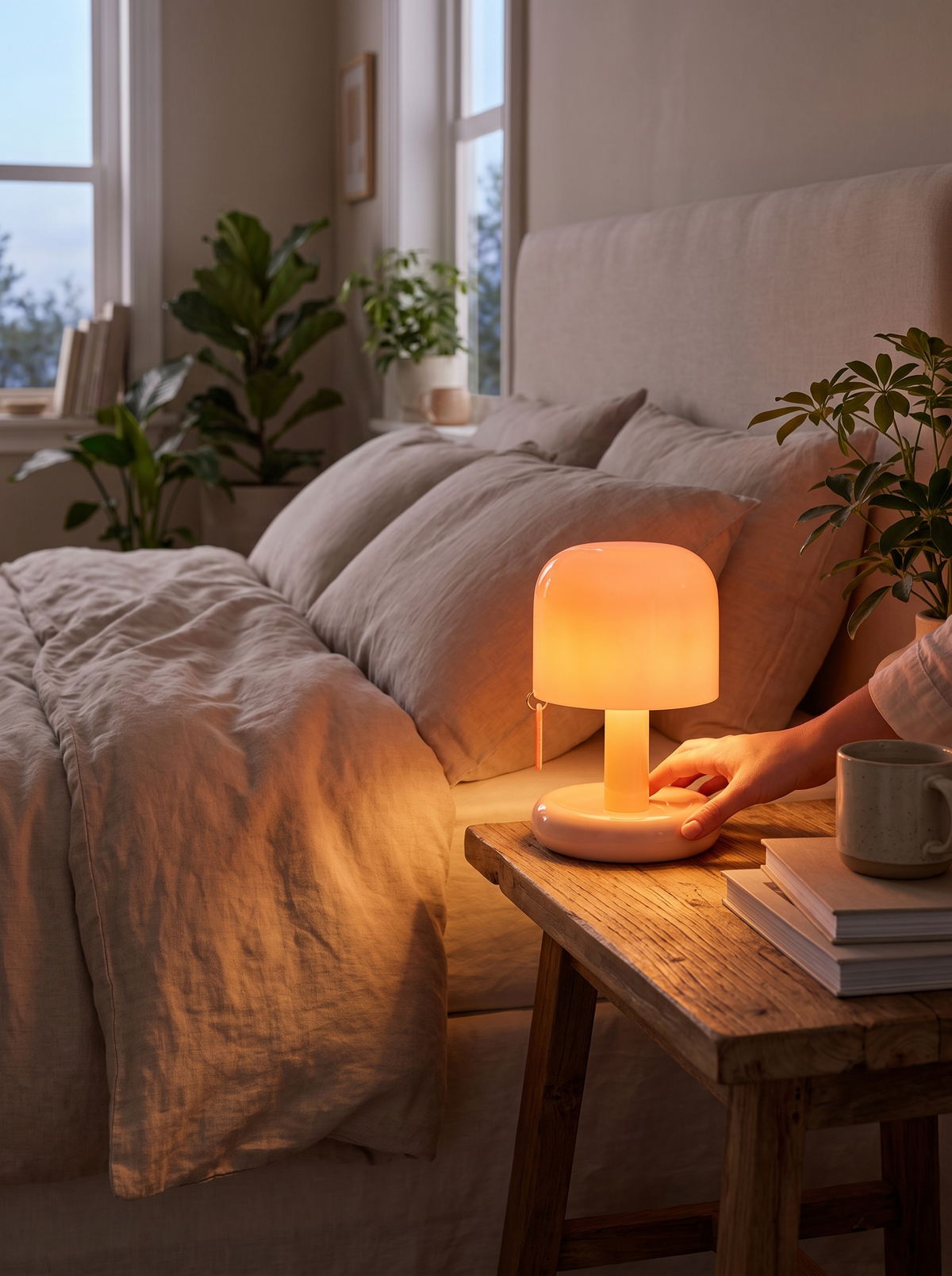 Sunset Projection Touch Lamp in a lifestyle setting: Mood Lighting Made Simple