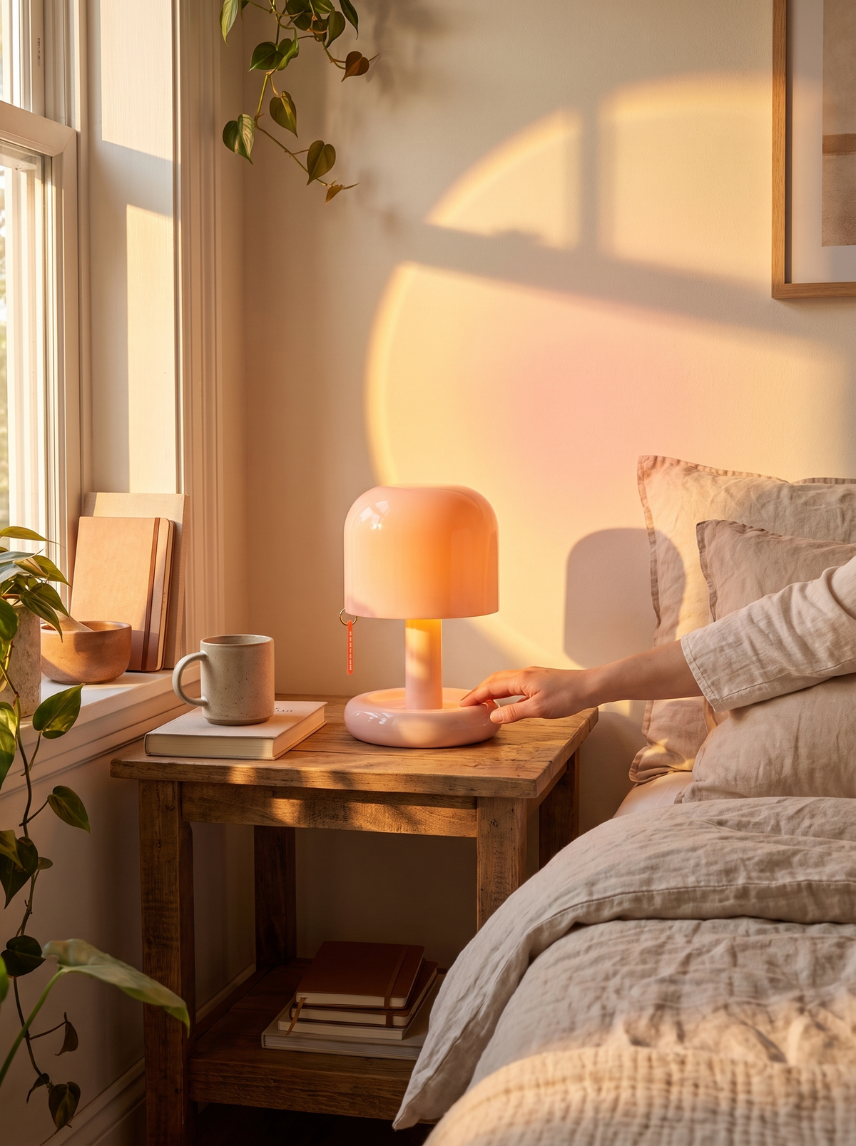 Sunset Projection Touch Lamp in a lifestyle setting: Golden Hour, Anytime