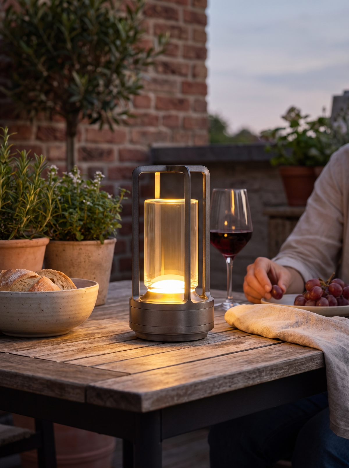 Cordless Rechargeable Acrylic Table Lamp in a lifestyle setting: Light Any Table, Anywhere