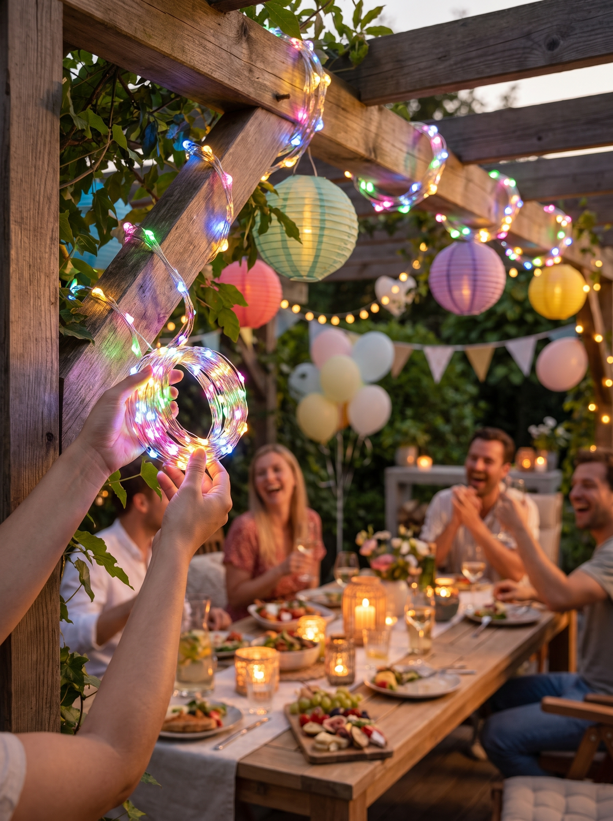 Battery LED Fairy String Lights in a lifestyle setting: Made for Celebrations