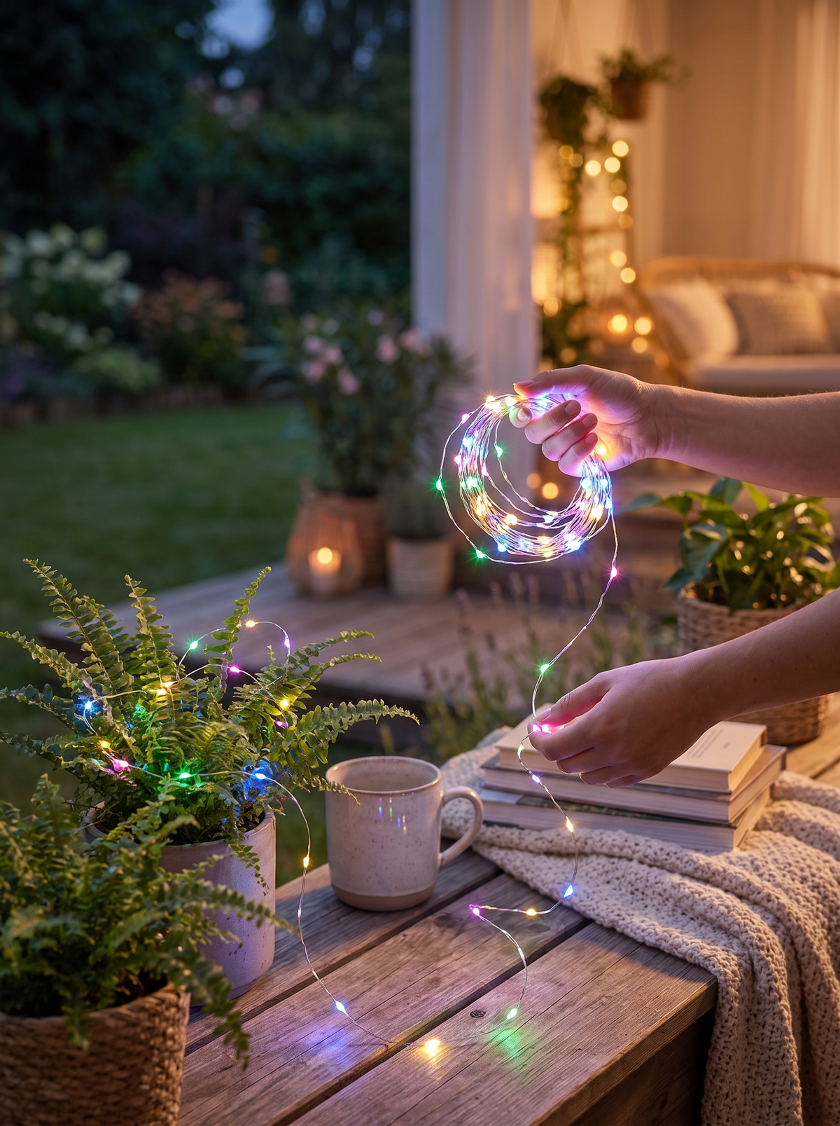 Battery LED Fairy String Lights in a lifestyle setting: A Soft, Magical Sparkle