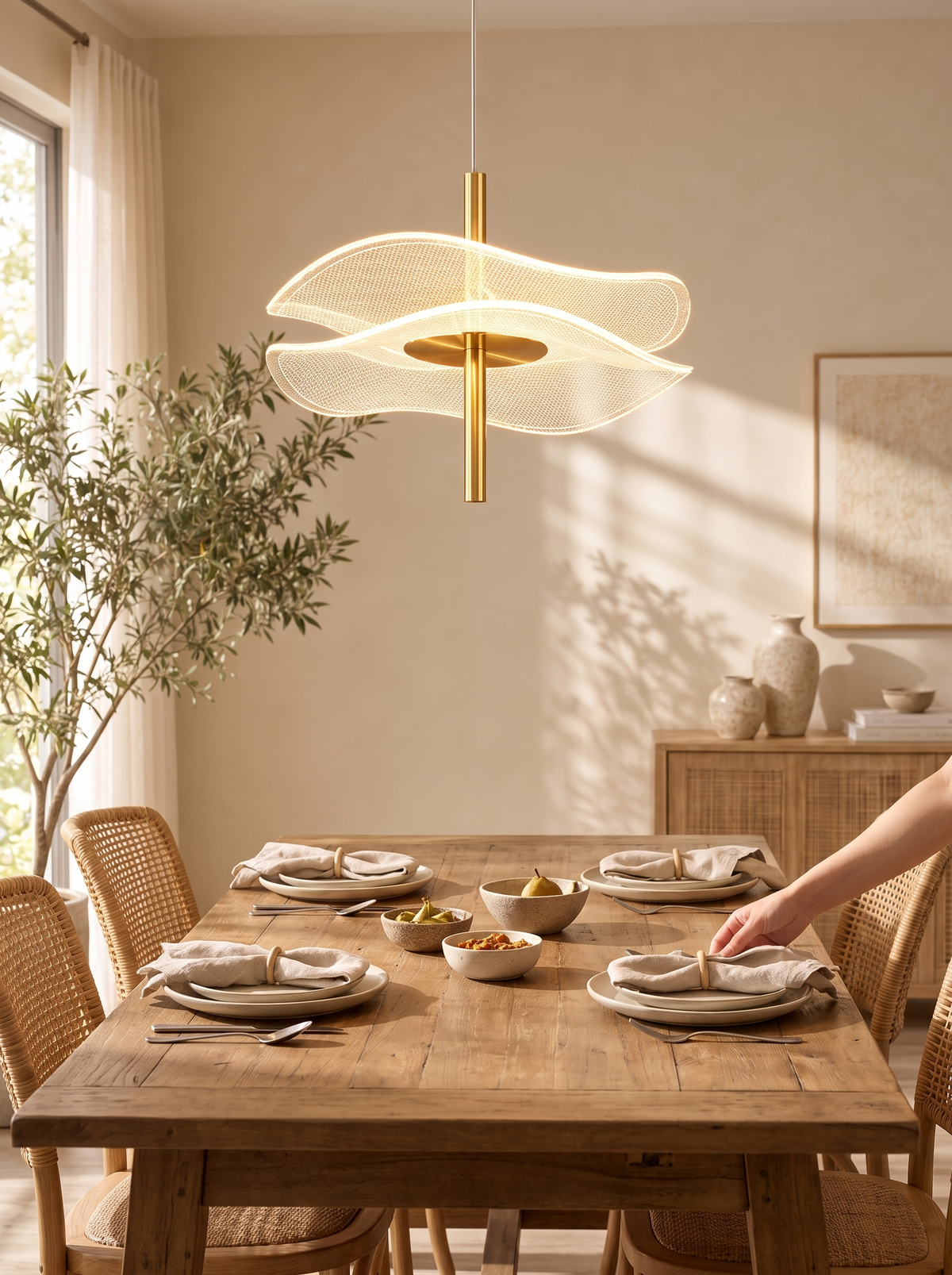 Nordic LED Pendant Light in a lifestyle setting: Scandinavian Simplicity