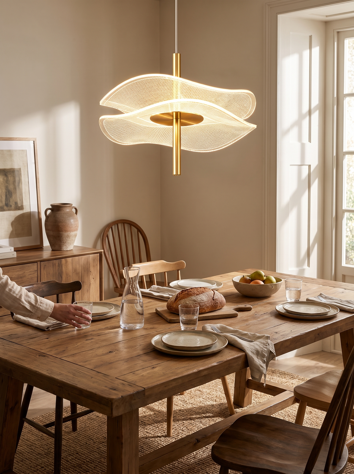 Nordic LED Pendant Light in a lifestyle setting: One or Many
