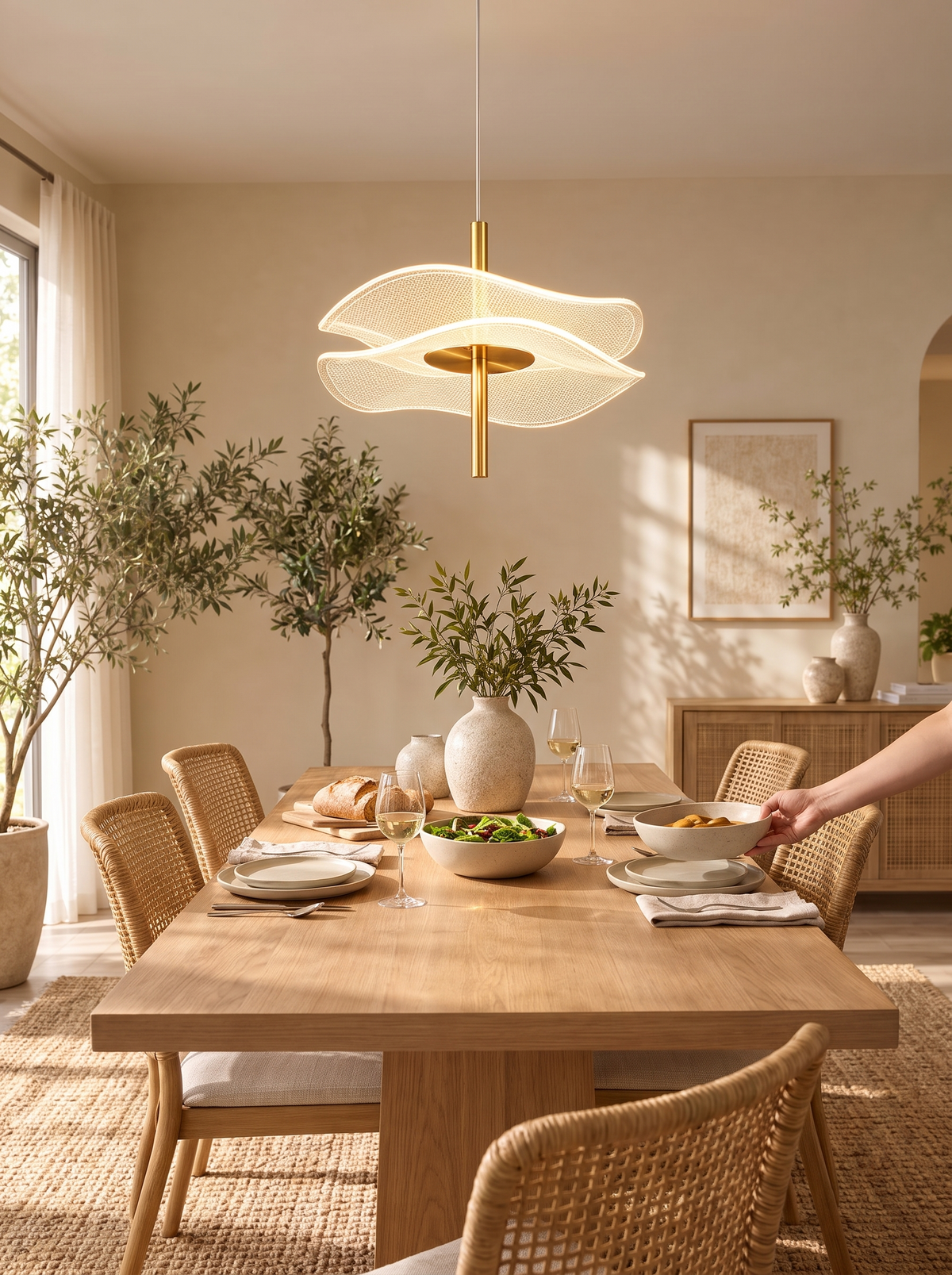 Nordic LED Pendant Light in a lifestyle setting: A Stylish Focal Point
